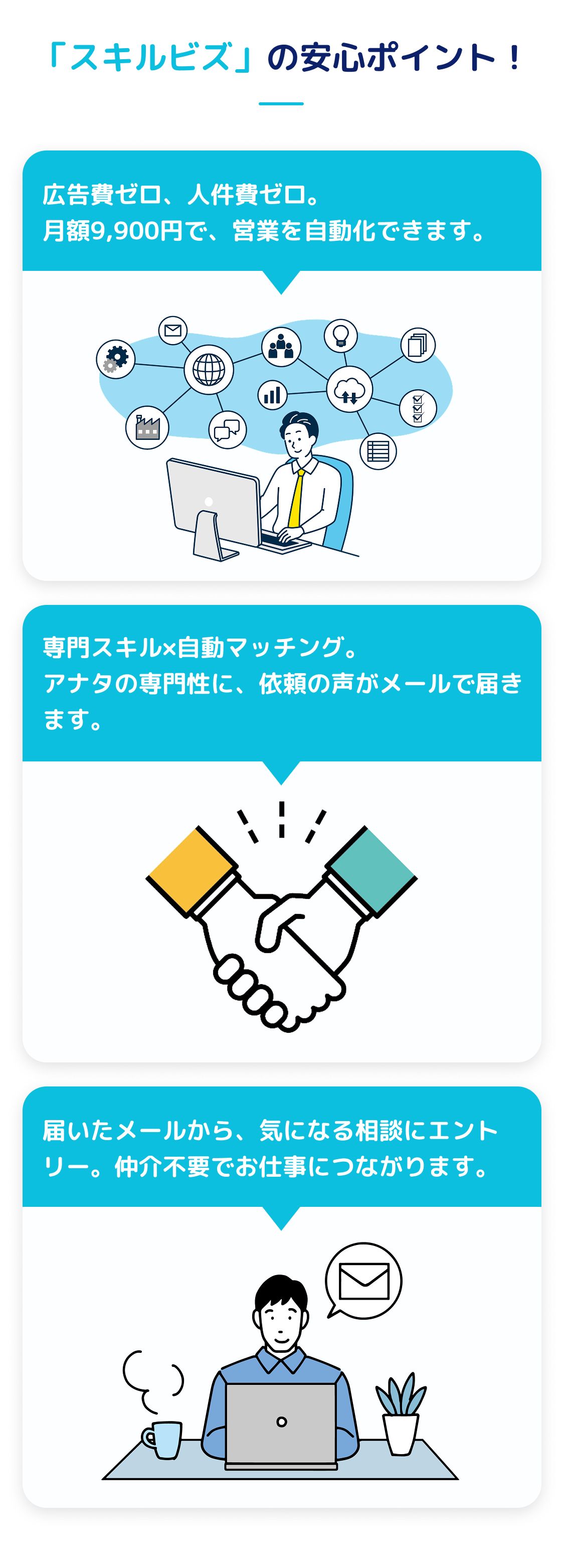 「スキルビズ」の安心ポイント